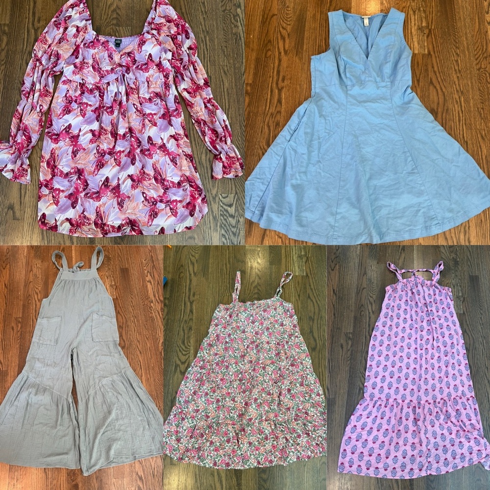5 Summer Dress/Romper Bundle Size Large